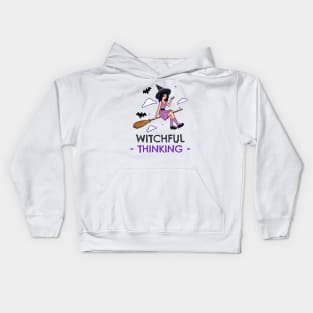 Witchful Thinking Halloween Kids Hoodie